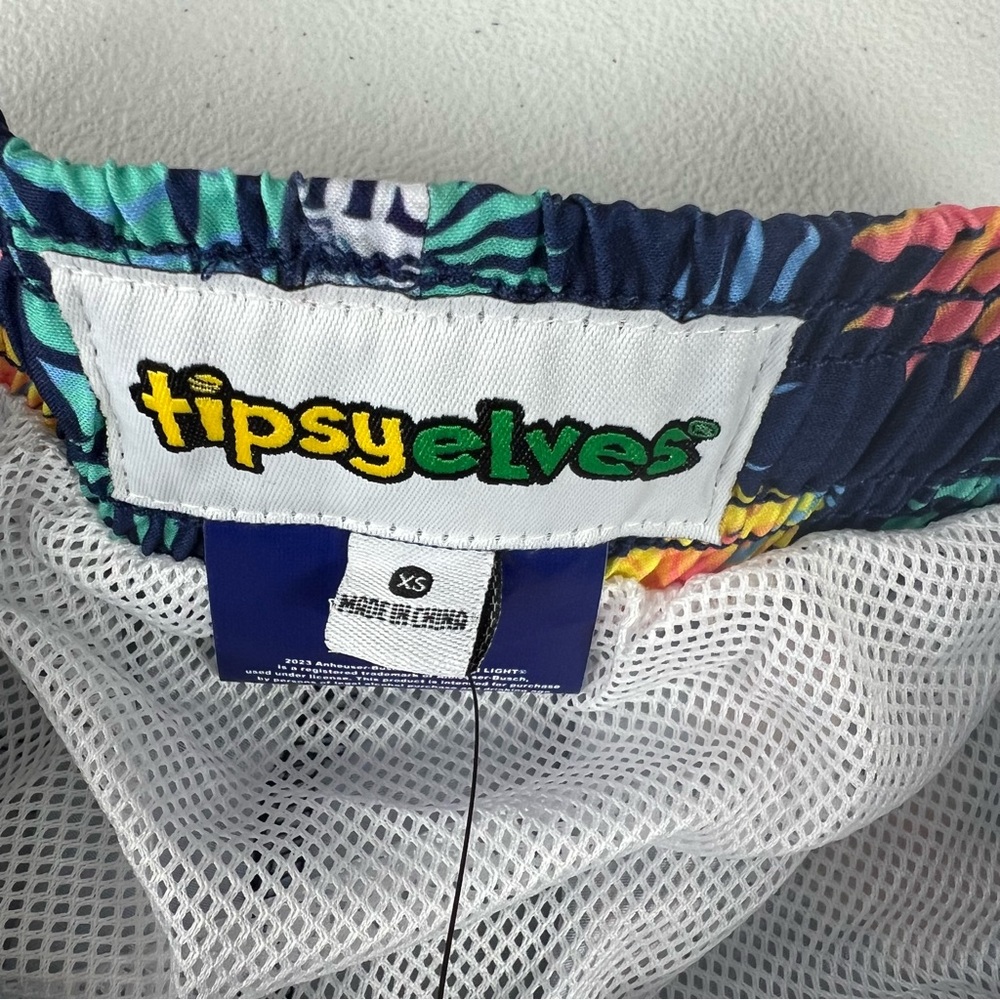NWT Tipsy Elves Men's Size XS Busch Lite Swim Trunks Shorts - Picture 6 of 7